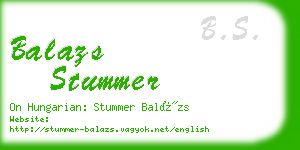 balazs stummer business card